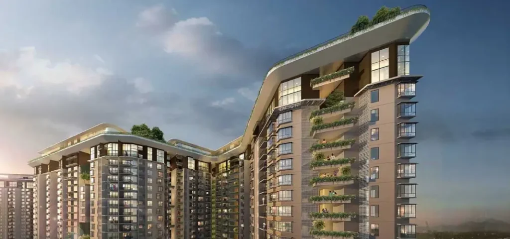 Nikoo Homes Garden Estates Apartment Main elevation hd image by Bhartiya Group located at Sadahalli, Devanahalli, Bangalore Karnataka